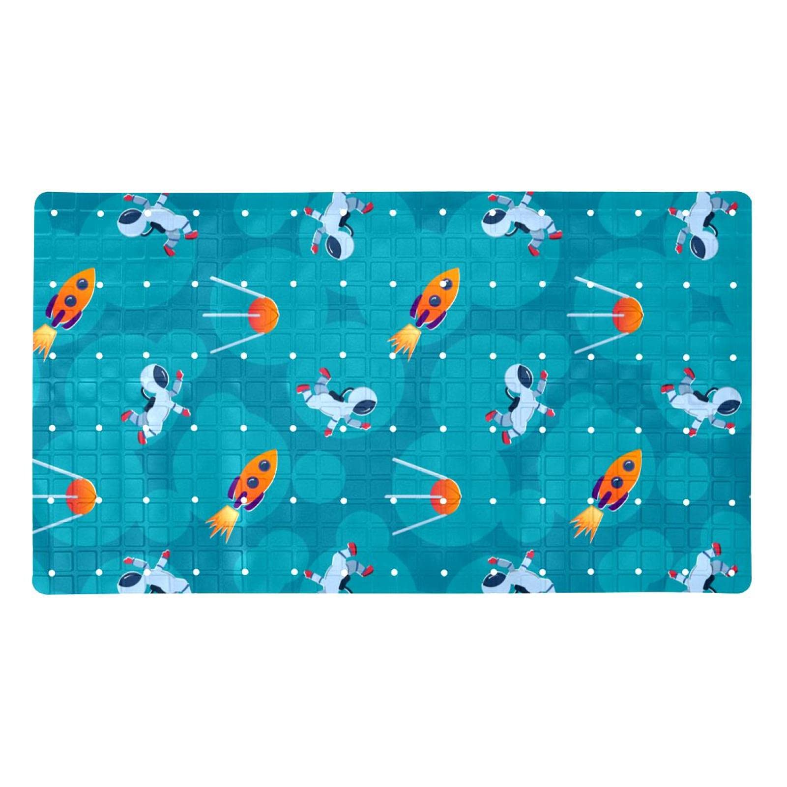 Évitez les chutes: tapis de bain antidérapant enfant et senior à ventouses motif espace
