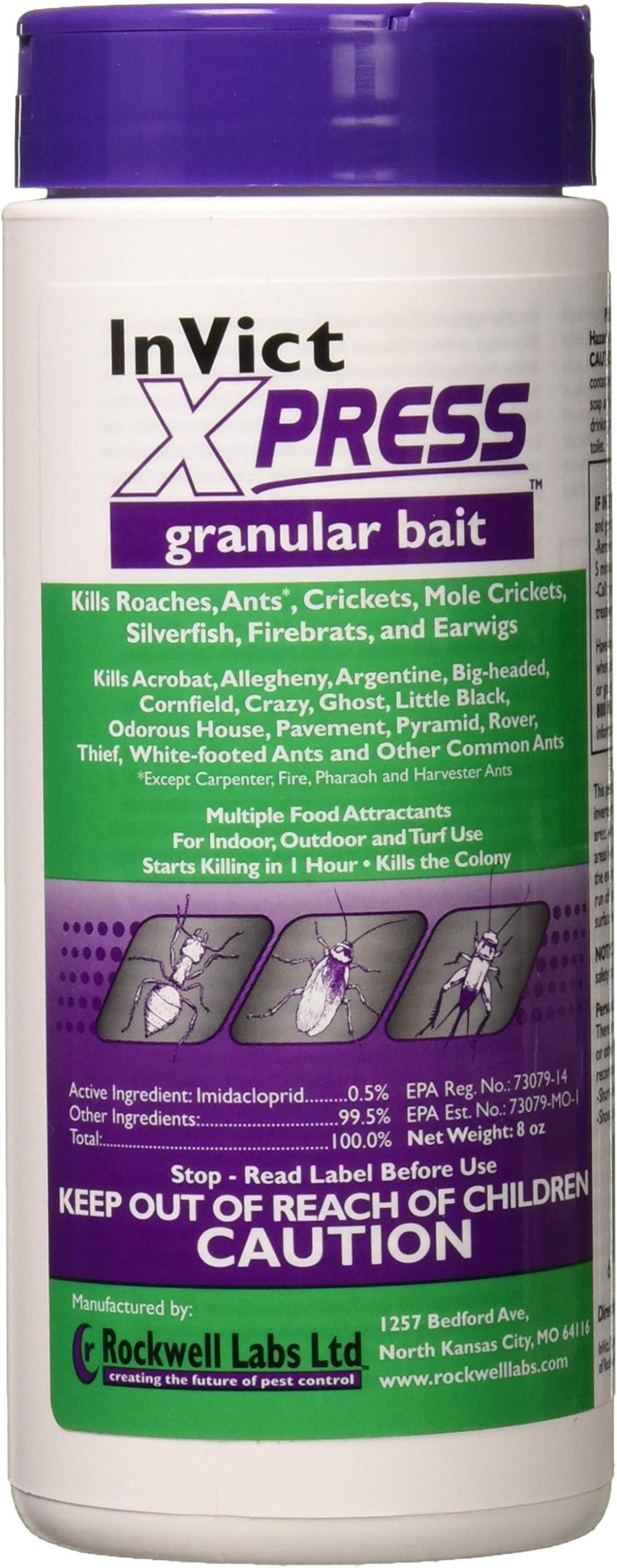 Rockwell Labs IXGB008 Invict Xpress Granular Pesticide Bait 8_Ounce