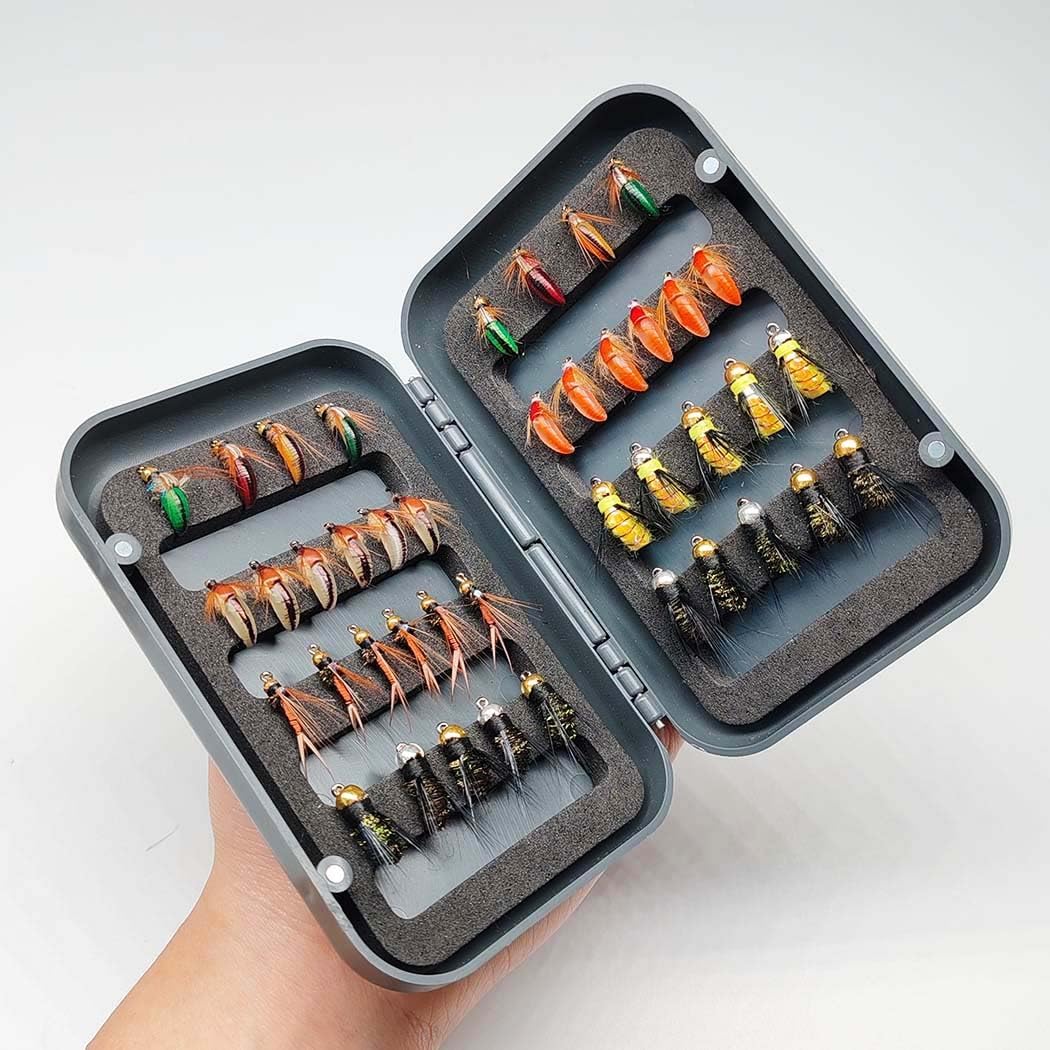 39Pcs/Box Trout Fly Fishing Flies Kit Artificial Nymph Dry Wet Flies Lure Fishing Bait