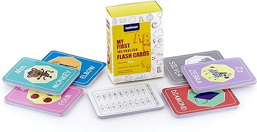 nariman Mis primeras 105 tarjetas didácticas en inglés para niños pequeños, juguetes de aprendizaje temprano para niños, aprender alfabetos,