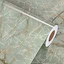 Green Marble Contact Paper for Countertops Waterproof Granite Peel and Stick Wallpaper Decorative Vinyl Contact Paper for Kitchen Cabinets Table Top Cyan Marble Wallpapers for Backsplash 15.8"x78.7"