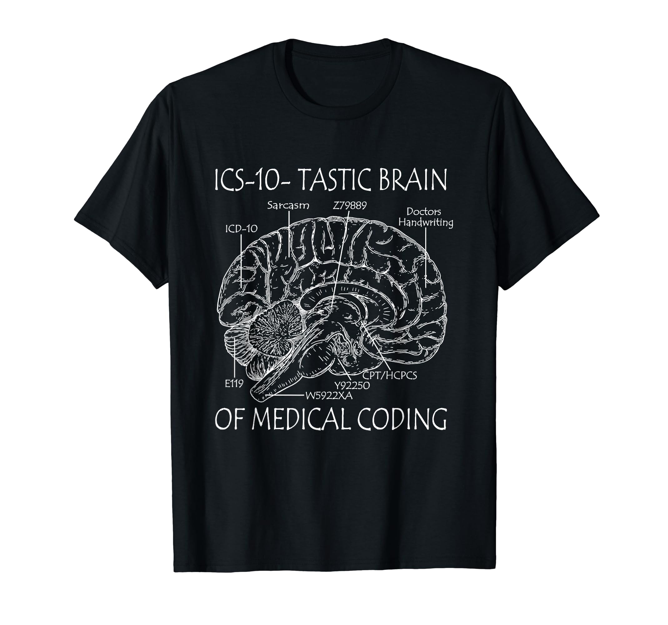 MEDICAL CODING CLINICAL CODER SPECIALISTBrain of Medical Coding Medical Billing Clinical Coder T-Shirt