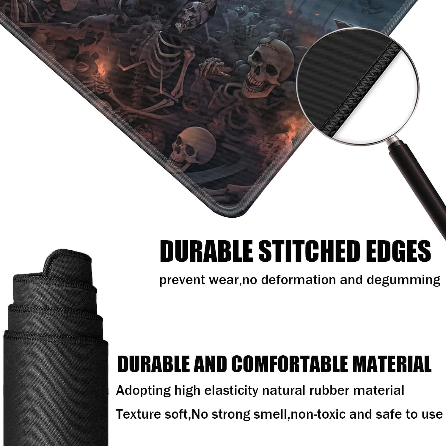 Board Game for TCG Playmat Table Mats Games Size 60X35 cm Mousepad Compatible for MTG RPG CCG Trading Card Game Play mats with 6 Dice (Playmat 117)