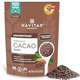 Navitas Organics Cacao Nibs – Unsweetened Dark Chocolate Crunch – Antioxidants&comma; Minerals&comma; Fiber – For Trail Mix&comma; Baking & More – USDA Organic&comma; Fairtrade&comma; Non GMO&comma; Gluten Free&comma; Non-alkalized &lpar;8oz&period; Bag 76 Servings&rpar;