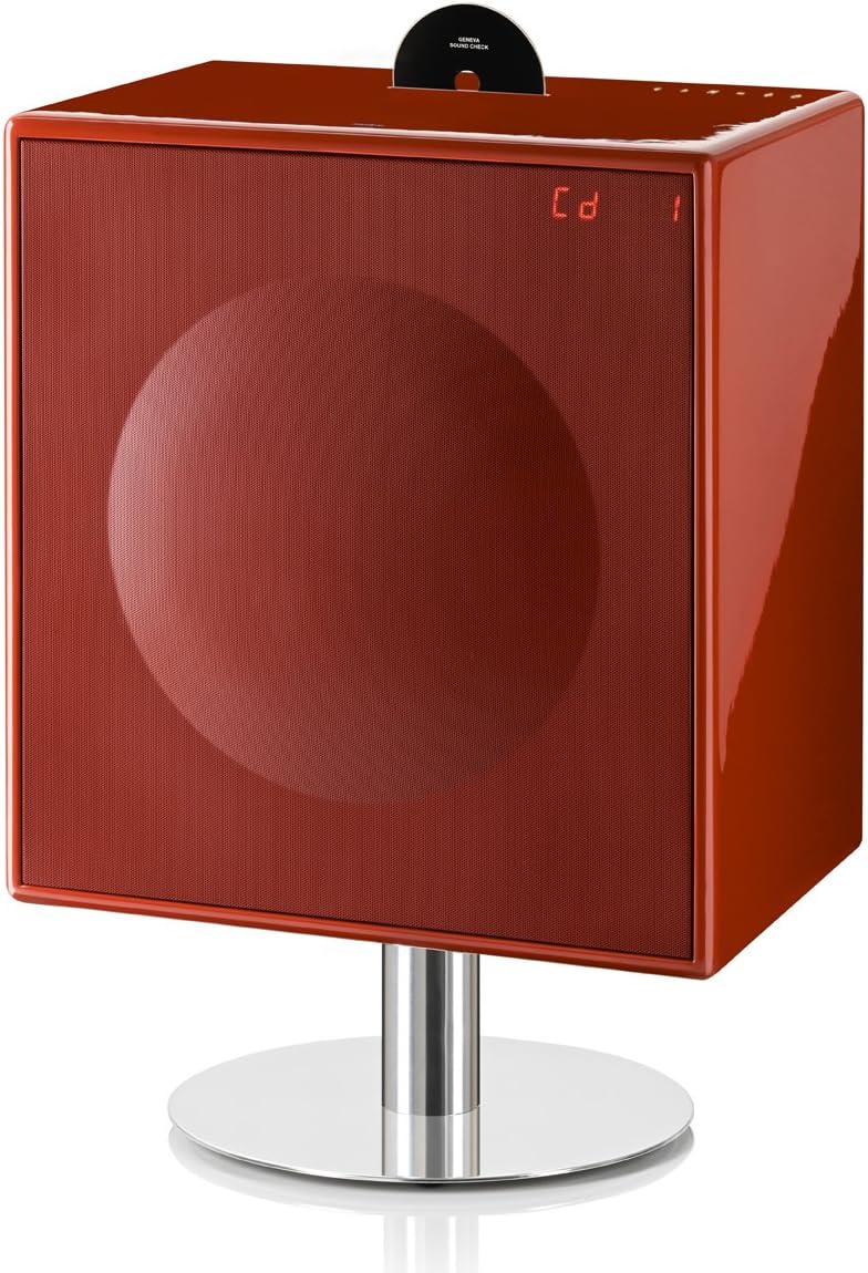Geneva Sound System Model XL Wireless High Powered All-in-One HiFi System with CD, Bluetooth & FM (Red)