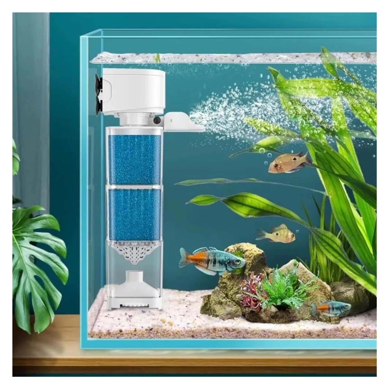Filtro interno para acuario, funcionamiento silencioso, filtro sumergible, purificación de agua, antireflujo, bomba de acuario extraíble