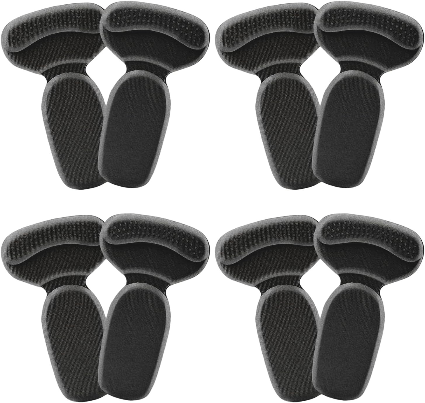 Heel Grips Liner Cushions Inserts for Loose Shoes, Heel Pads for Shoes, Anti Slip Shoe Inserts for Too Big Shoes Women Men, Soft Heel Protectors Stop Heel Slip &amp; Blisters (Black*4pairs)