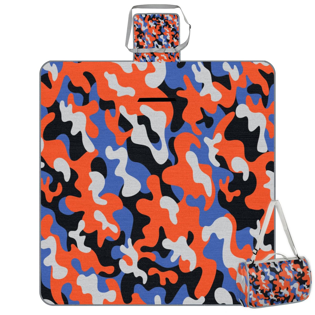 Shimoshe Picnic Blankets 57”x 59”, Color Camouflage Waterproof Sandproof Picnic Mat Lightweight Foldable Beach Blanket for Camping Park Grass Beach Outdoor Blanket