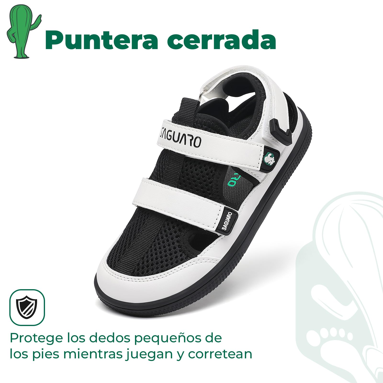 SAGUARO Niño Sandalias Barefoot Cangrejeras - Puntera Cerrada & Puntera ancha, 25-36 - 3