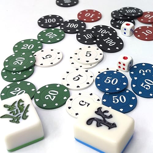 Miniatura 4 de VOVCIG Juego de fichas de póquer de 100 piezas, 5 colores para el hogar, juegos de póquer, noches, fiestas, clubes o juegos de póquer nocturnos