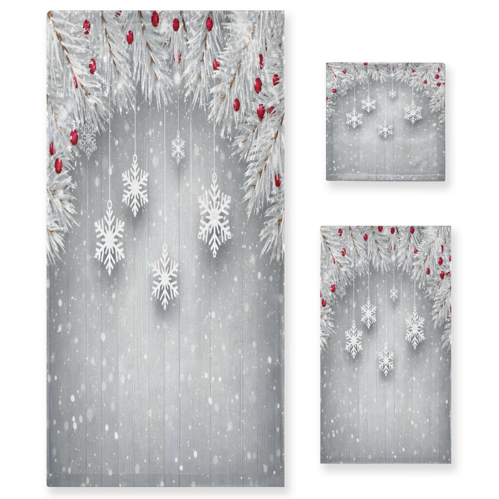 Serviettes de bain Noël ALAZA pour une décoration festive et élégante de votre salle d'eau