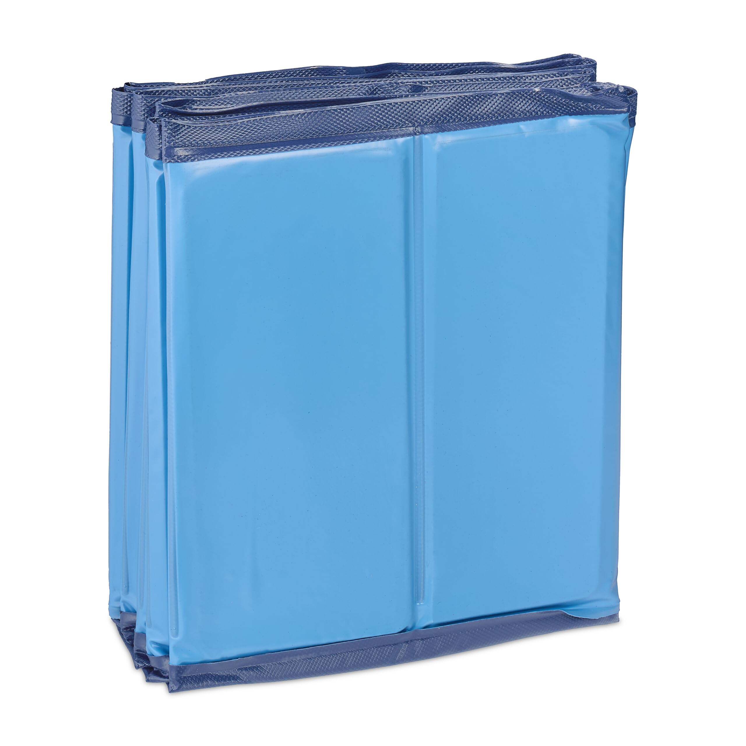 Relaxdays Piscina per Cani Taglia Grande, 30x160 cm, Piscinetta Pieghevole con Scarico, Bagno in Giardino, PVC, MDF, Blu