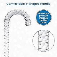 Vista 2 de Royal RC Canes Elegant Acrylic Walking Cane – Lightweight Lucite Derby & J Handle Stick for Men & Women – Stylish, Unique Transparent Design Look