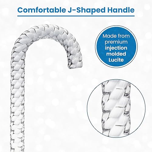 Miniatura 2 de Royal RC Canes Elegant Acrylic Walking Cane  Lightweight Lucite Derby & J Handle Stick for Men & Women  Stylish, Unique Transparent Design Look with