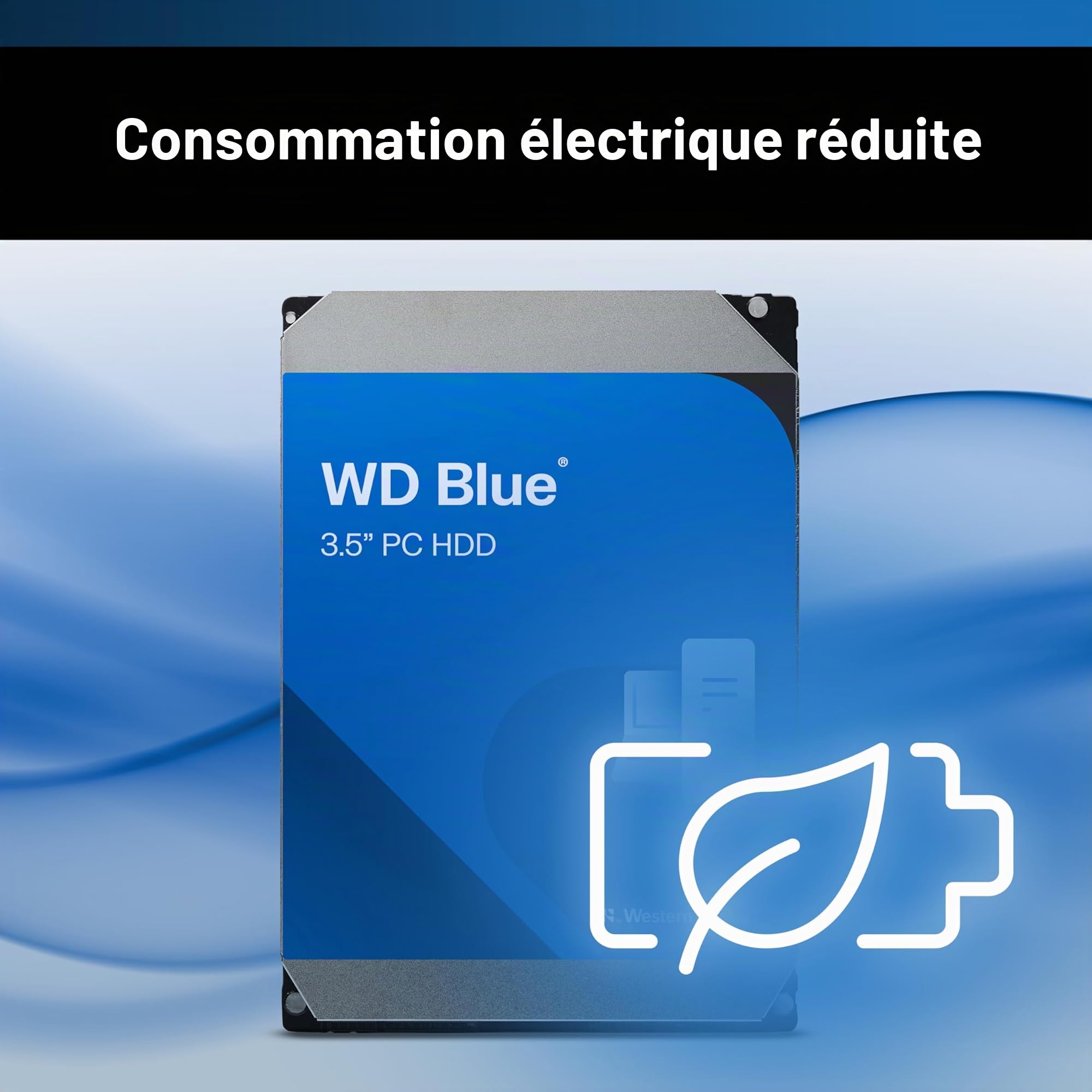 Western Digital WD40EZZX Disque Dur Interne pour PC WD Bleu 4 to 5400 TR/Min SATA 6 Go/s, 128 Mo de Cache, 3,5"