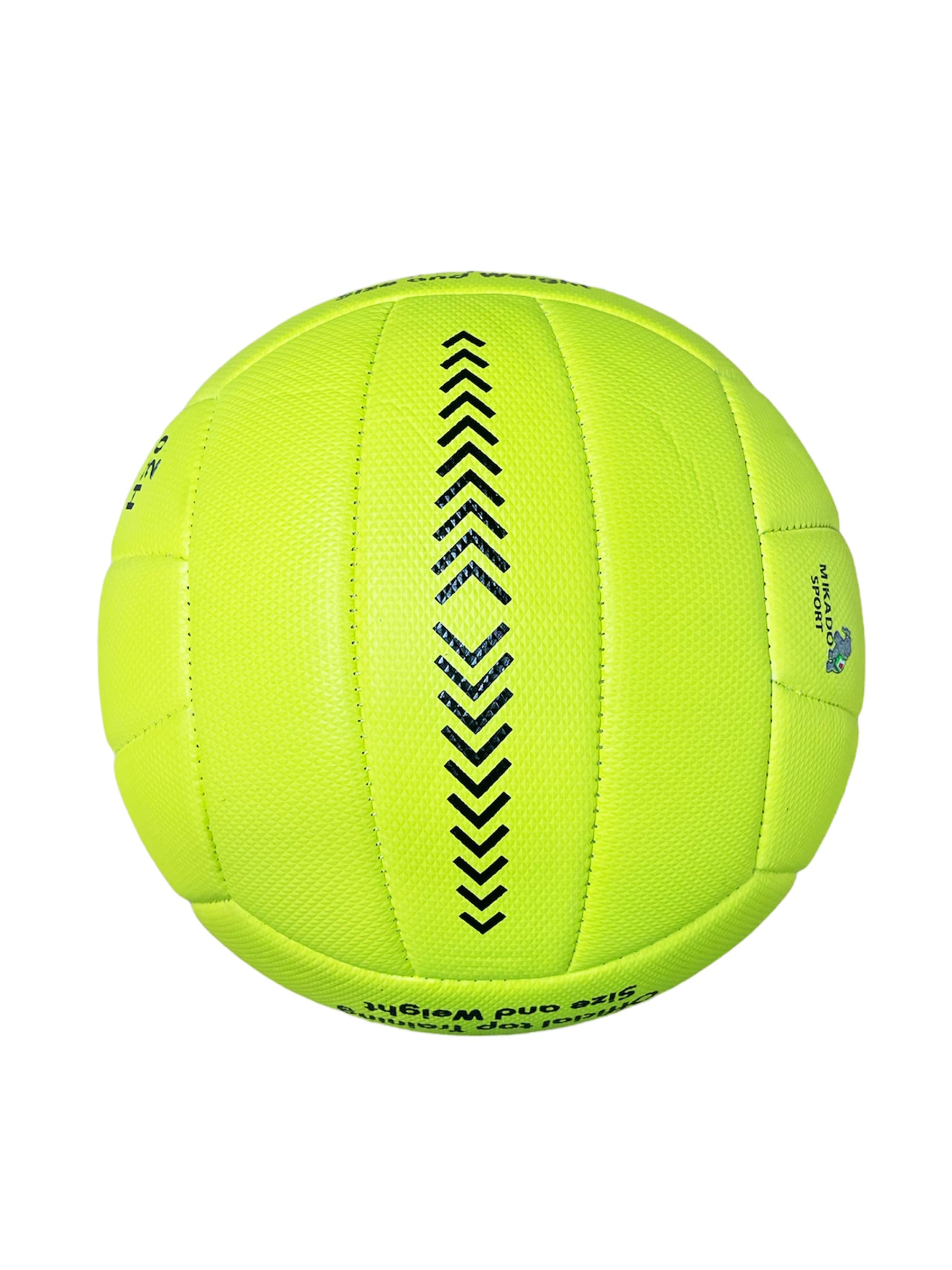 Mikado Sport Italy Model Volleyball Ball Beach Volleyball Made of HF PVC. Large Size for Training Match. Adults Boys and Children (Yellow) - Image 4