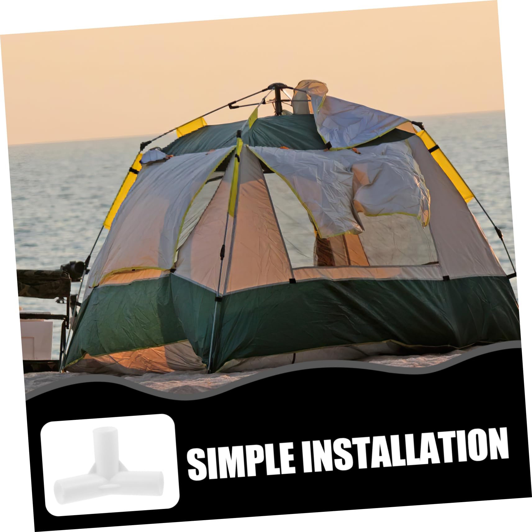 Lot De 20 Connecteurs 3 Voies 135° Pour Poteaux De Tente – Plastique PE, Camping Extérieur