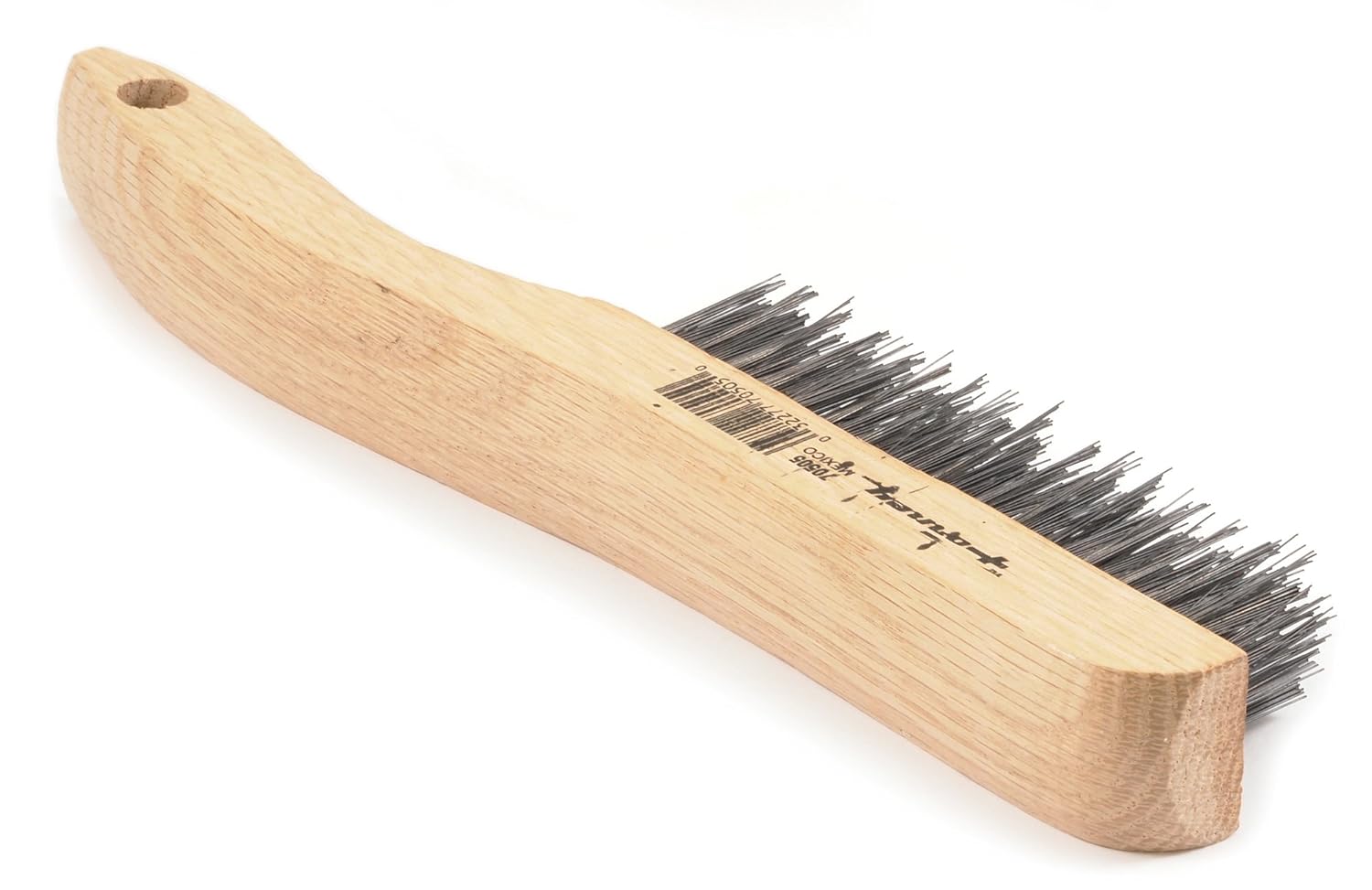 Forney 70505 Wire Scratch Brush, Carbon Steel with Wood Shoe Handle, 10-1/4-Inch-by-.014-Inch (Pack of 2)