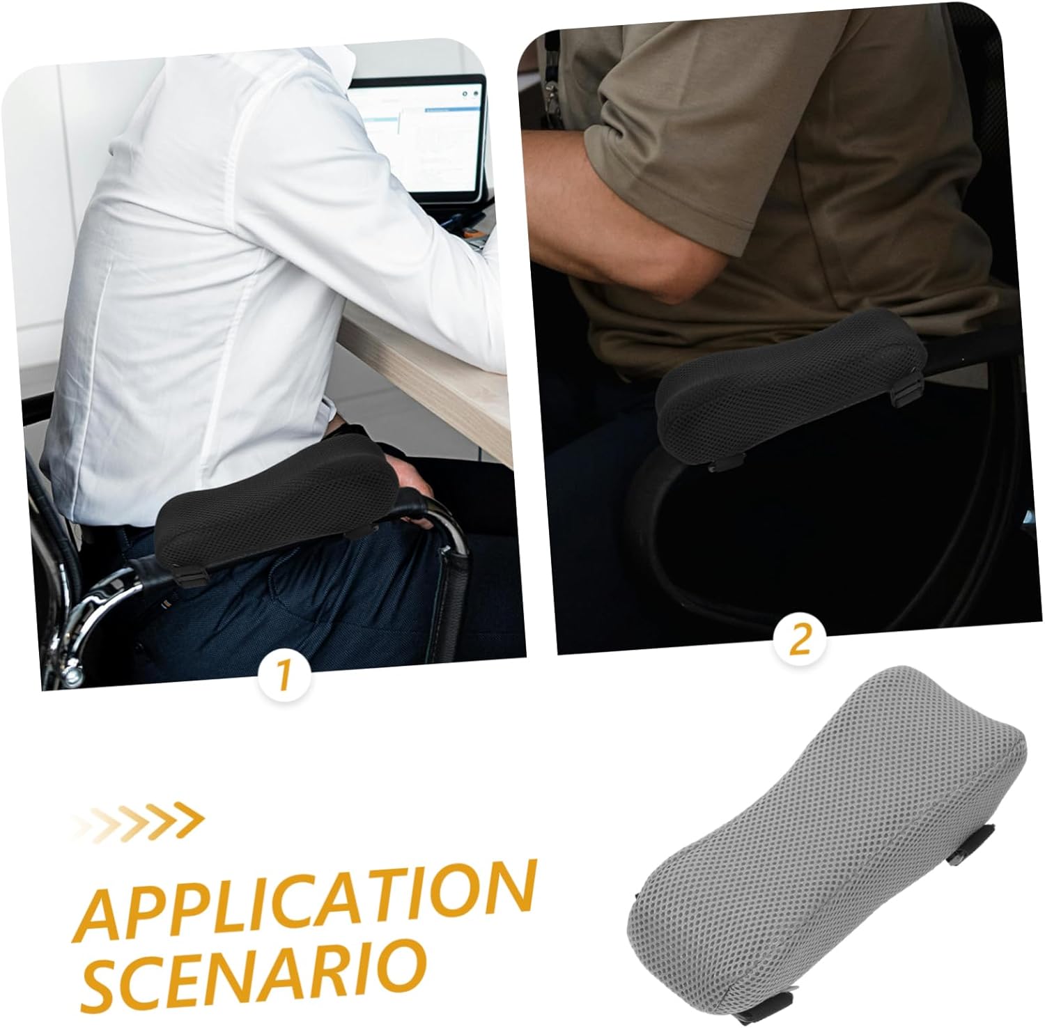 Cushions for Office Chairs Gaming Stool Home Memory Foam Arm Pillow Single Grey