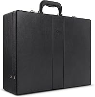 Solo New York Grand Central Attache Briefcase - Secure Dual Combination Lock, Spacious Vinyl Case for Business Travel
