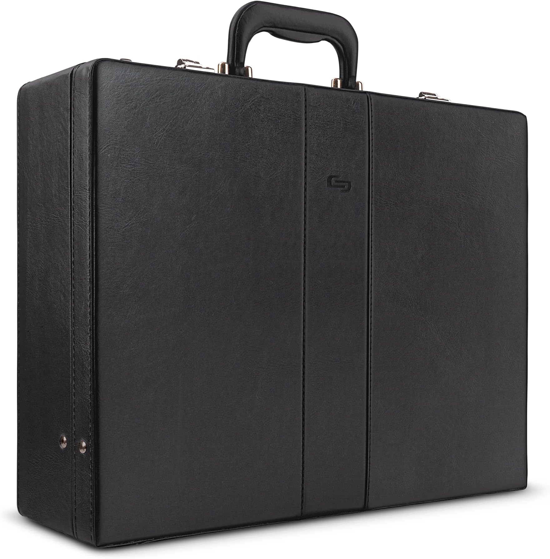 Solo Grand Central Attaché, Hard-sided with Combination Locks, Black, One Size