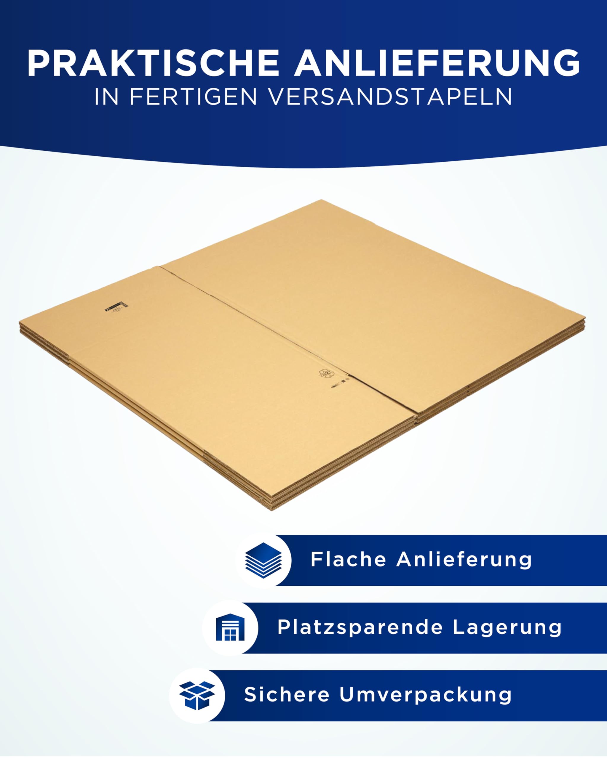KK Verpackungen Versandkartons 700 x 500 x 600 mm Braun 2-wellig (Innenmaß 686 x 483 x 574 mm) | 10 Stück, Faltkartons Kartons für Versand als DHL Paket Hermes Paketklasse L DPD GLS Paketklasse XL