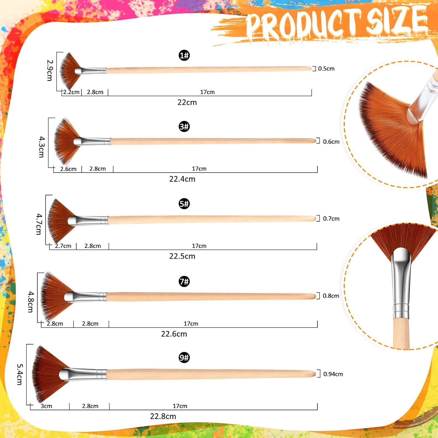 10 Pcs Oil Based Painting Tools Paintbrush Brush Set, 2 Stainless Steel Palette Knife 3 Blender Background Brush 3 Flat Fan Blender Artist Brush Paint Supplies for Kids Adults Oil Canvas Acrylic : Arts, Crafts & Sewing