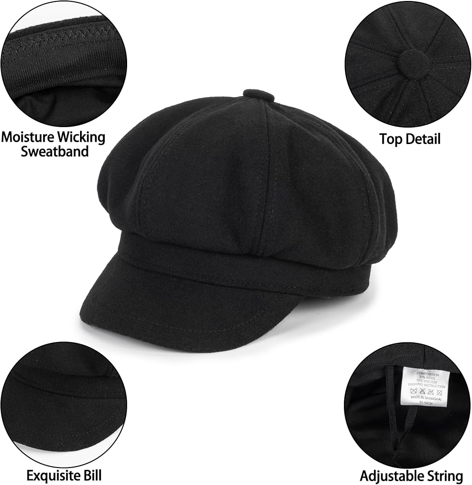 Amazon.com: Kids Boys Girls Youth Newsboy Cap Adjustable Visor