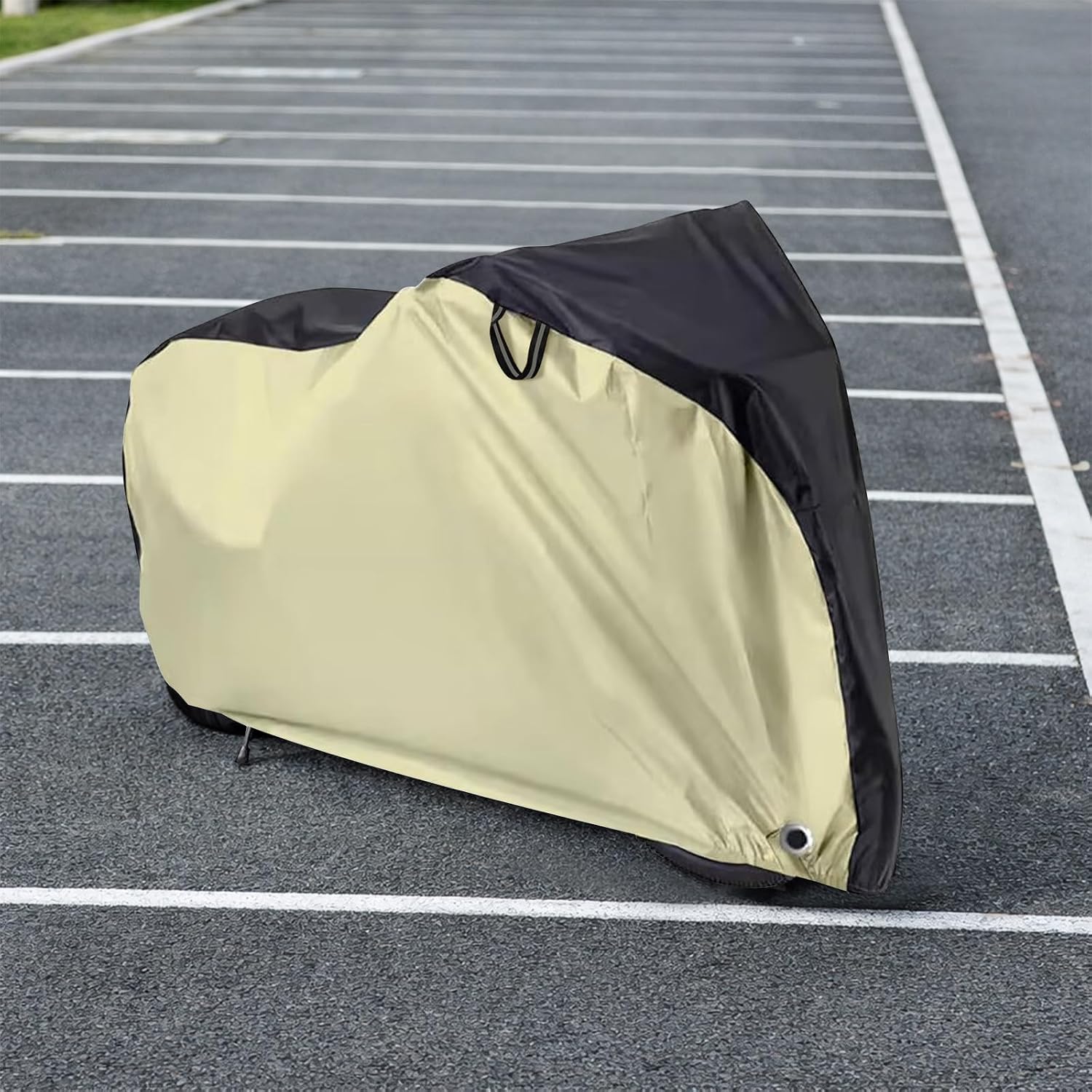 210D Waterproof Motorcycle Cover XL with Anti-Rust Lock Hole & Reflective Handle, Heavy-Duty Windproof Straps, Tear-Resistant Outdoor Cover for Scooters & Motorcycles