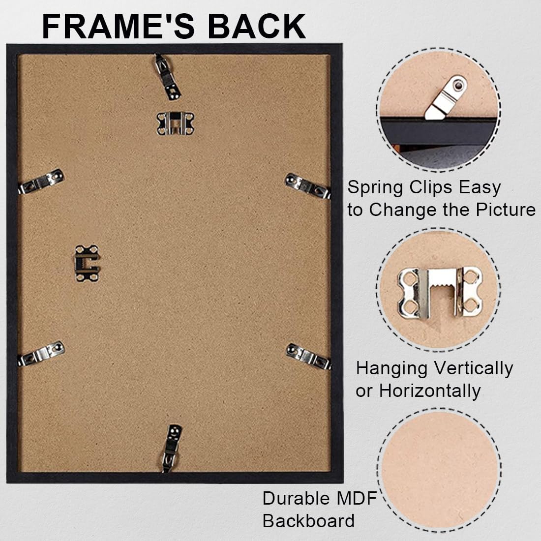 Biufo Bathroom Rules Wall Decor, Framed Bathroom Quotes Wall Art, Canvas Print Poster Toilet Restroom Decor (8"x10") - Image 4