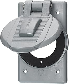 Wall Plates and Boxes, Weatherproof Covers, 1-Gang, for Small Flanged Devices, Standard Size, Reinforced thermoplastic Polyester