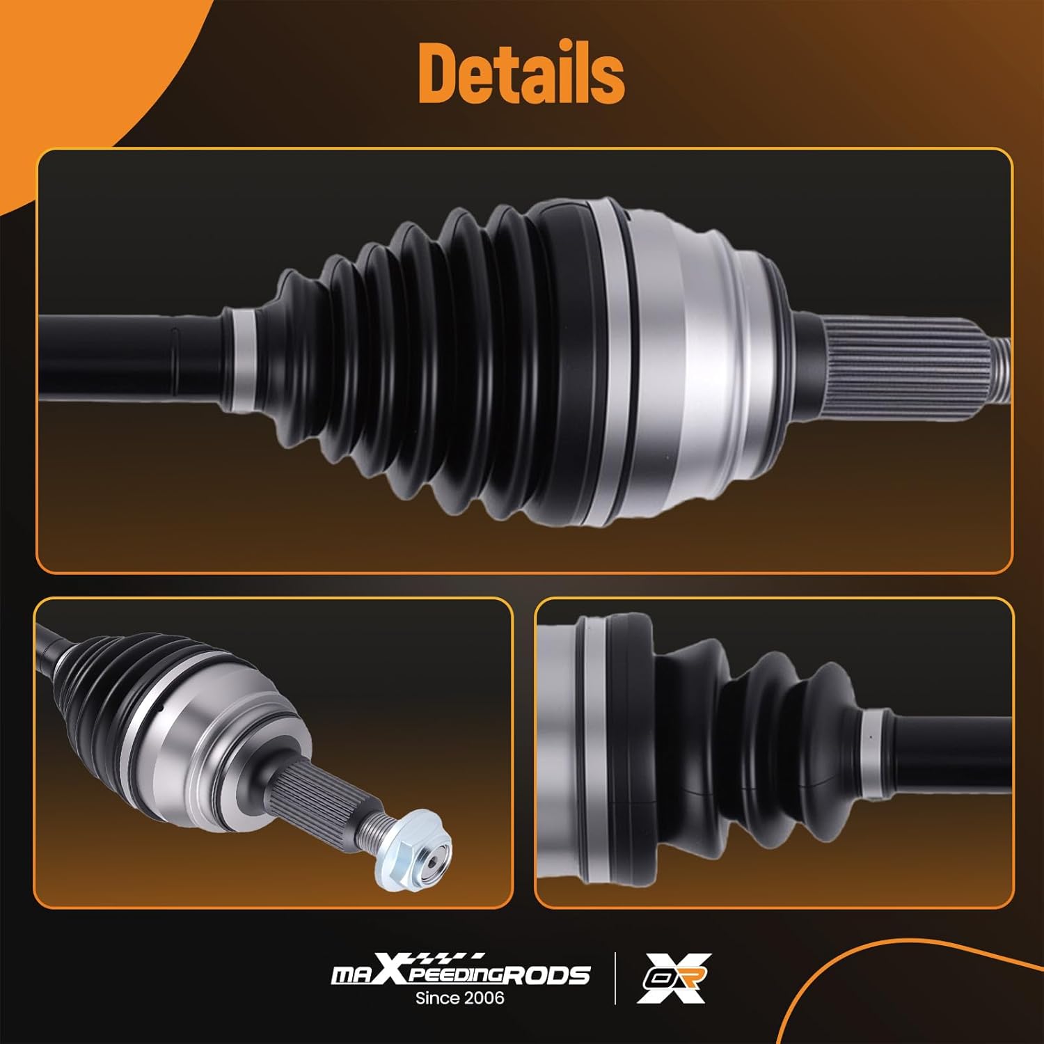 maXpeedingrods Pair (2) Front CV Axle for Chevy, Cadillac & GMC Models, Silverado 1500, Suburban, Tahoe, Avalanche, K1500, Sierra 1500, Escalade, Yukon, Left and Right, Replace# 66-1009