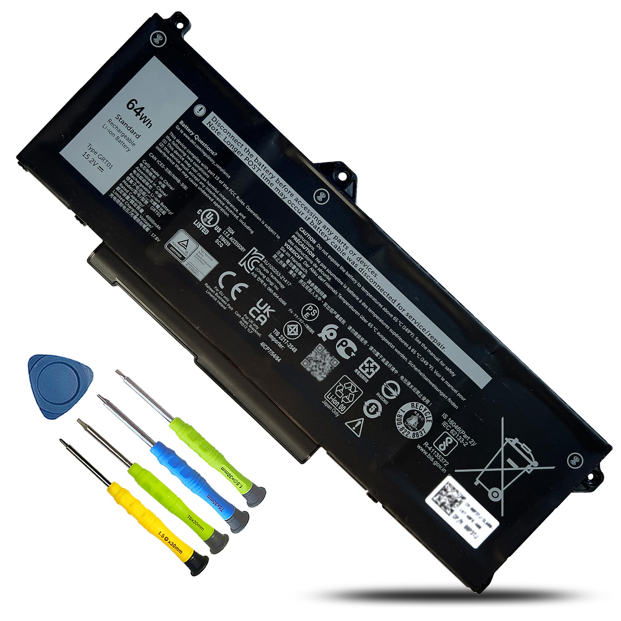Amazon.com: BOWEIRUI 64Wh GRT01 Laptop Battery Replacement for