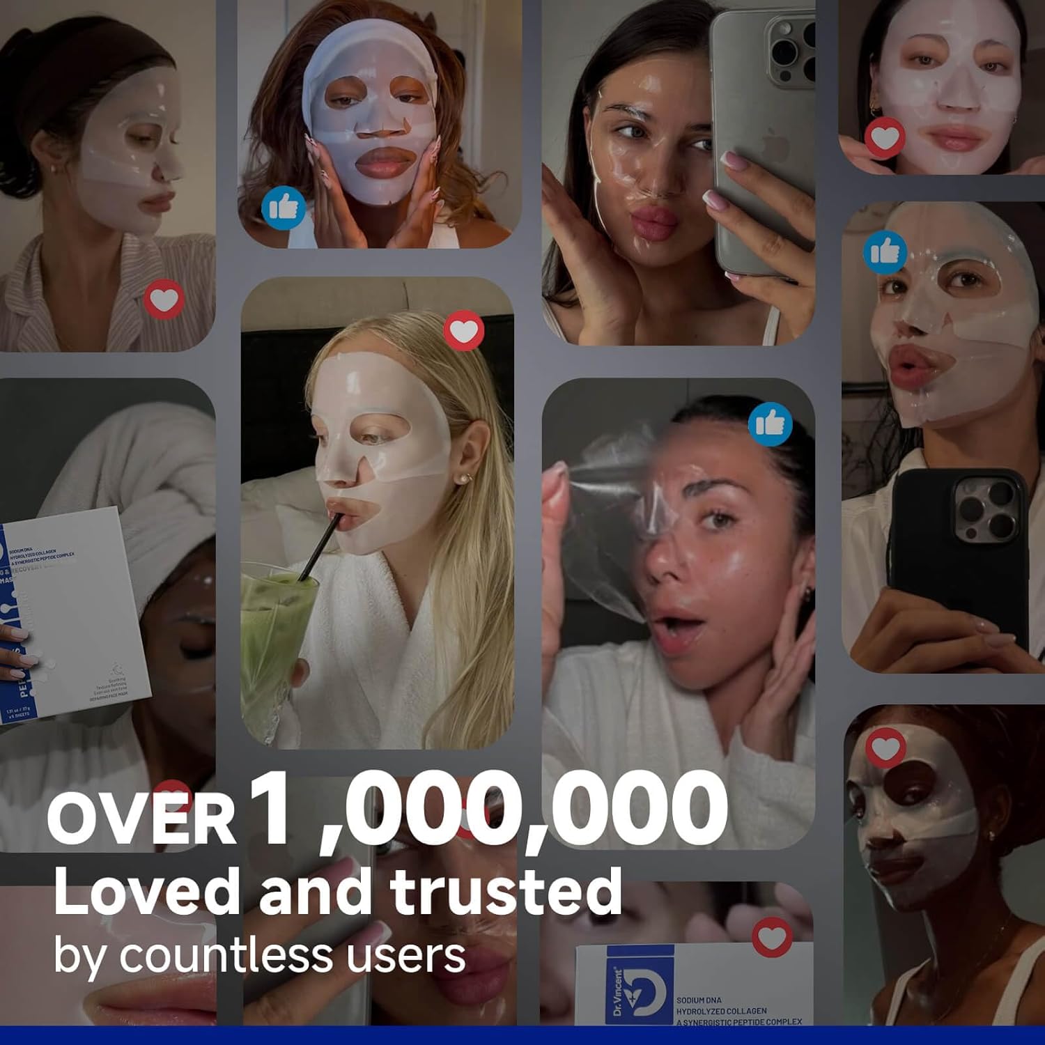 Deep Hydrating Overnight Collagen Hydrogel Mask, Bio-Collagen Facial Mask for Pore-Refining Appearance & Skin Suppleness, Face Sheet Mask with Ferment Extract, Vitamin E & Peptides, 37gx5ea - Image 6