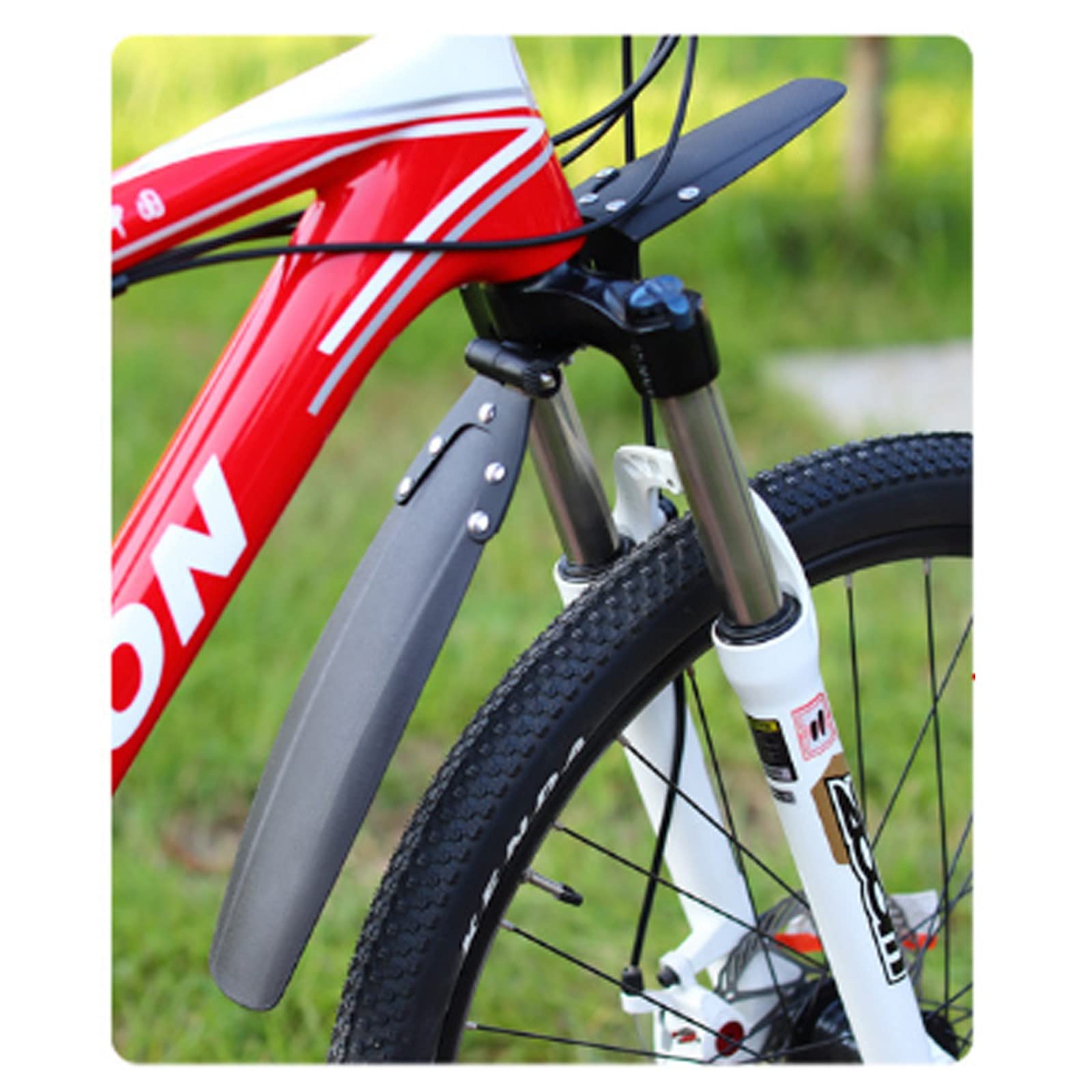 fahrrad schutzblech 26 zoll kunststoff Set, Verstellbares Fahrrad Schutzblech, Fahrrad Schutzbleche Vorne Hinten, für 20-26 Fahrrad Sport & Freizeit delayed_shipping Motorrad-diebstahlsicherung Lenker-motorradhelm-schloss Kabel Fahrradhelm-schloss Select Grip Material:Alcantara (61315A40306)
