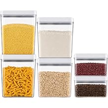 UFORU Airtight Food Storage Containers Set, 0.7, 1.3 & 1.8 Qt, 2 of Each
