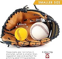 Vista 3 de Urspasol Paquete de 20 mini pelotas de béisbol de espuma de 1.6 pulgadas, perfectas para practicar bateo y lanzar, mejorar tu precisión de bateo