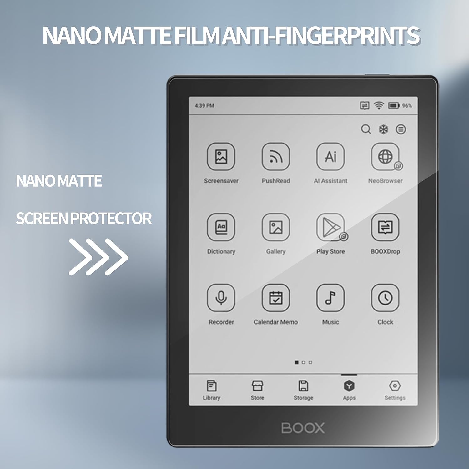 Anti-Glare Matte Screen Protector Designed for 6" Onyx Boox Go 6/Boox Poke 5/Poke 5S e-Reader (2-Pack) Anti Fingerprint Anti Burst Nano Matte Skin PET Soft Film (Matte)