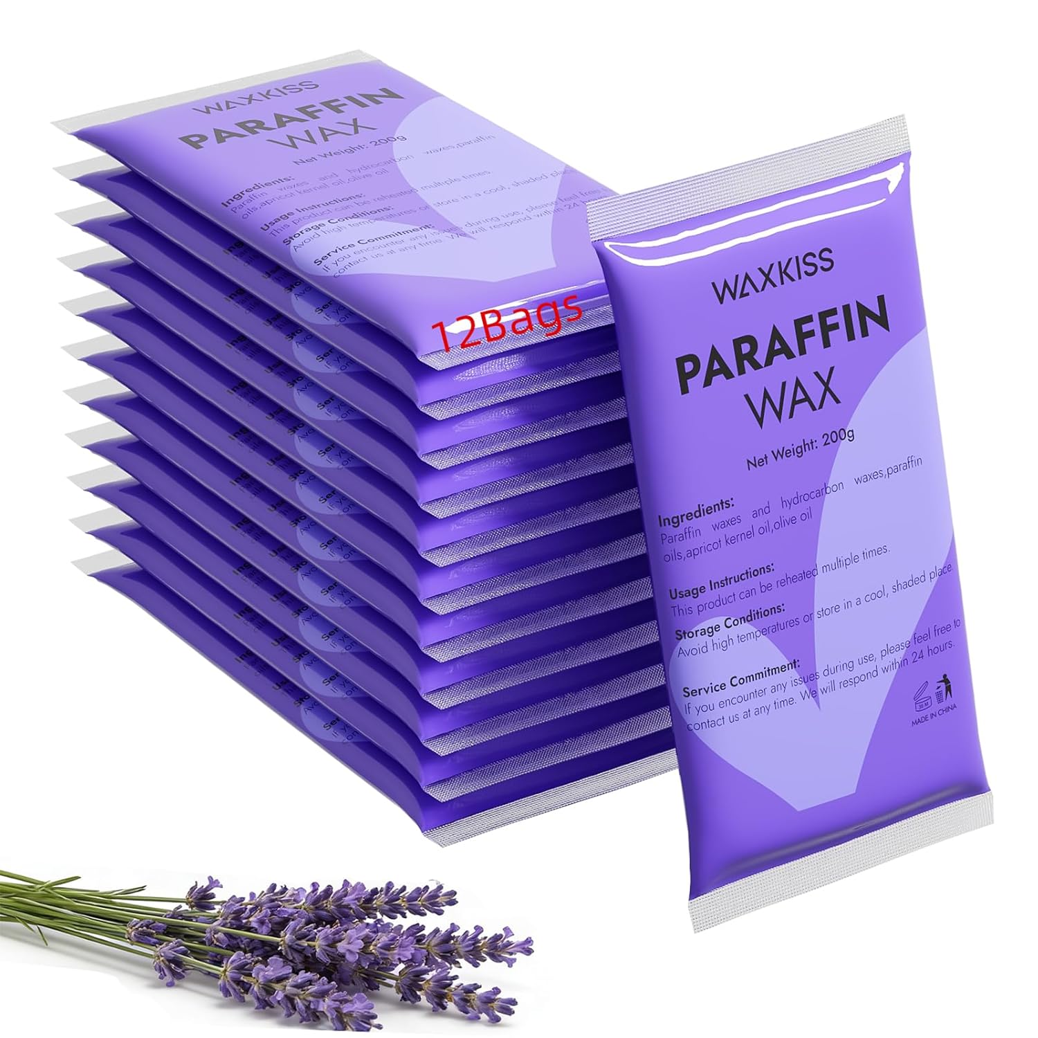 Paraffin Wax for Hand and Feet, 12 pack Paraffin Wax Refill for Hydration and Moisturizing, Paraffin Baths for Dry Skin Home