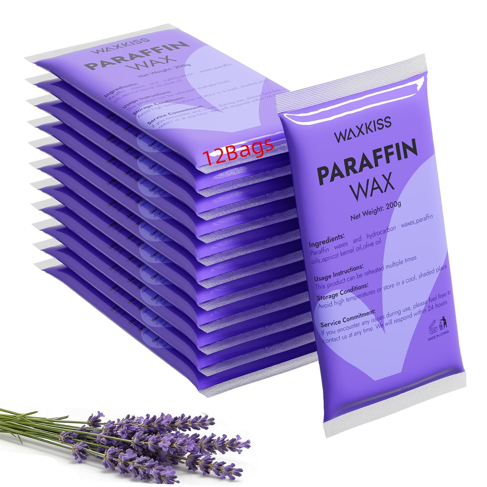 Paraffin Wax for Hand and Feet, 12 pack Paraffin Wax Refill for Hydration and Moisturizing, Paraffin Baths for Dry Skin Home GC1