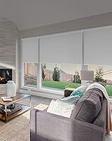 Vista 11 de CHICOLOGY - Persianas enrollables, cortinas de ventana, para el hogar, accesorio de ventana, sin cordón, persianas de puerta, biso blanco (opaca)