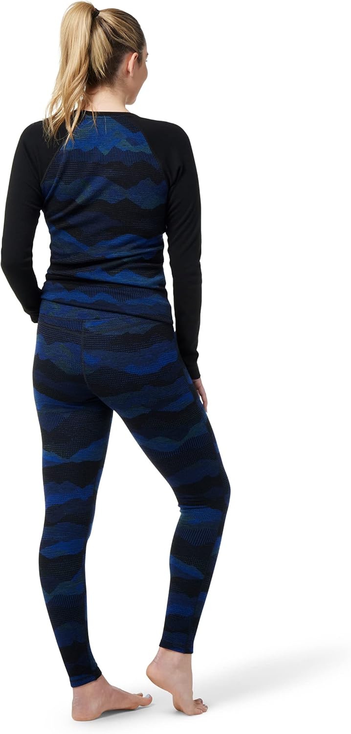 Smartwool Women's Classic Thermal Merino Wool Base Layer — Mid Rise Pattern Bottom (Slim Fit), Blueberry Hill Mountain Scape, X-Small - Image 4