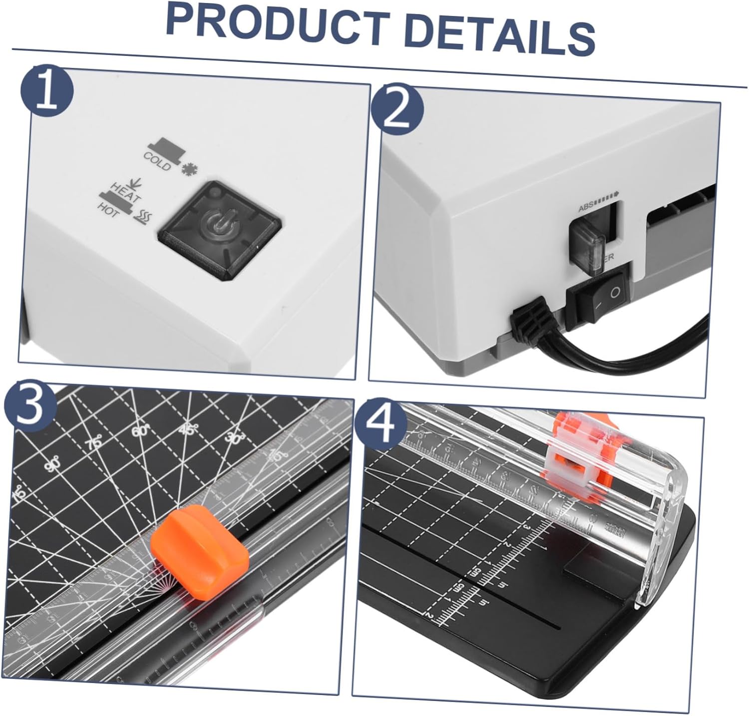 VILLCASE Laminator Machine Photo Laminator Machine Laminating Film Laminating Office Lightweight Design Portability