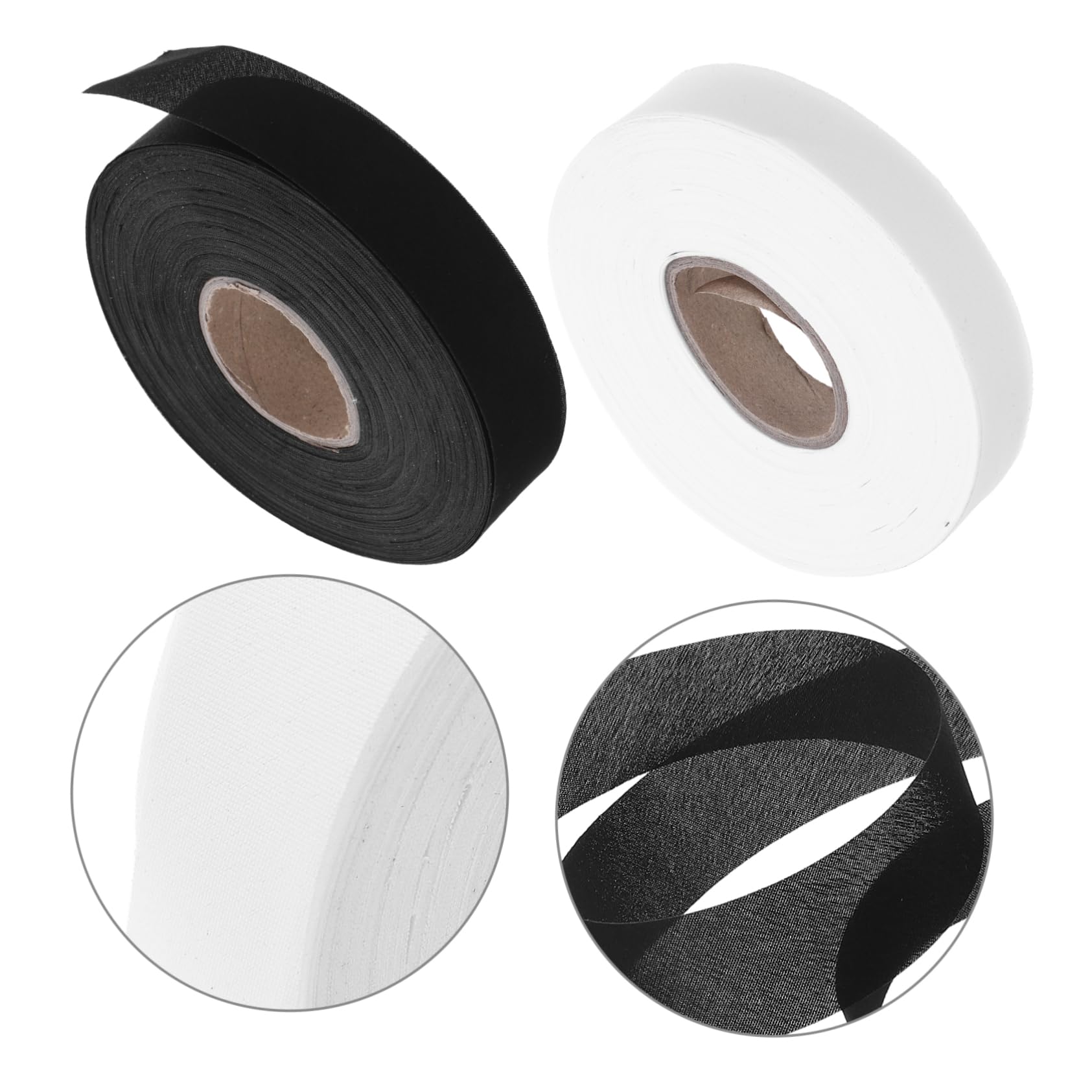 Sewroro 4rouleaux Ruban de Biais Sergé pour Couture de Rideaux de Chacun Ruban de Finition pour Ourlets de Réparation de Vêtements Décorations Intérieures