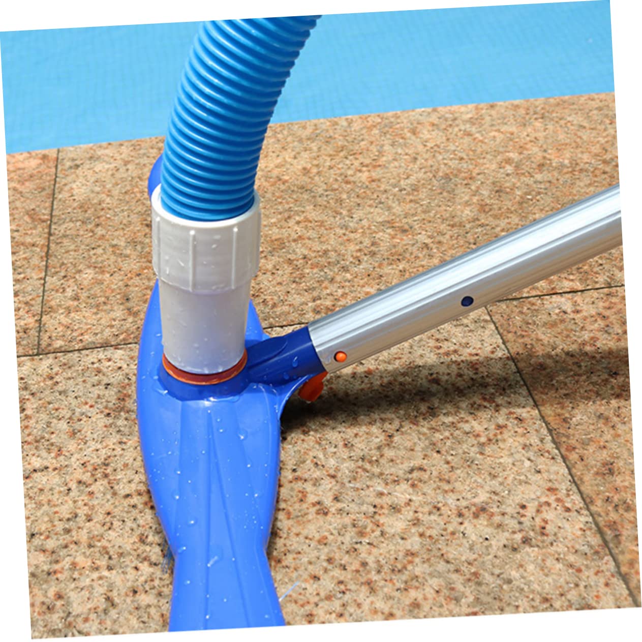Abaodam Brosse de Piscine 20 Pouces Poils en Plastique Robustes, Brosse de Nettoyage pour Murs et Sols, Adaptée Balayage Intérieur et Extérieur