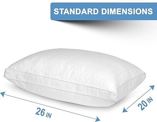 Miniatura 7 de Mastertex - Almohadas para cama de enfriamiento 100% algodón, relleno de fibra alternativa, solo telas de calidad utilizadas y transpirables, tamaño