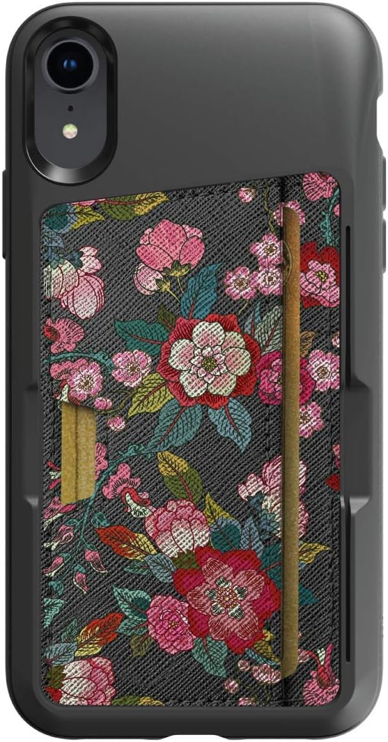 Smartish - Vintage Floral - iPhone XR Wallet Case - Wallet Slayer Vol. 2 [Slim + Protective] Credit Card Holder with Kickstand - Drop Tested Hidden Card Slot Compatible with Apple iPhone XR