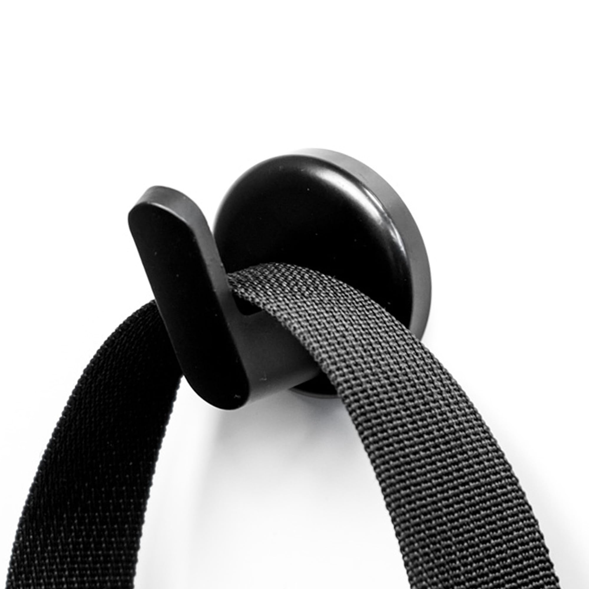 Magnetic Multi-Purpose Angled Hooks - No Tools Required - Use with Any Ferrous Surface or Included Adhesive-Backed Steel Discs - Perfect for Coats, Hats and Bags (Pack of 2) (36mm Dia x 39mm Length)