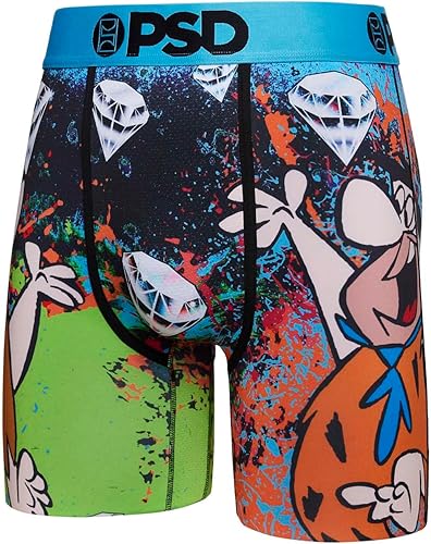 PSD Calzoncillos tipo bóxer Flinstones para hombre, transpirables y de apoyo con tela que absorbe la humedad