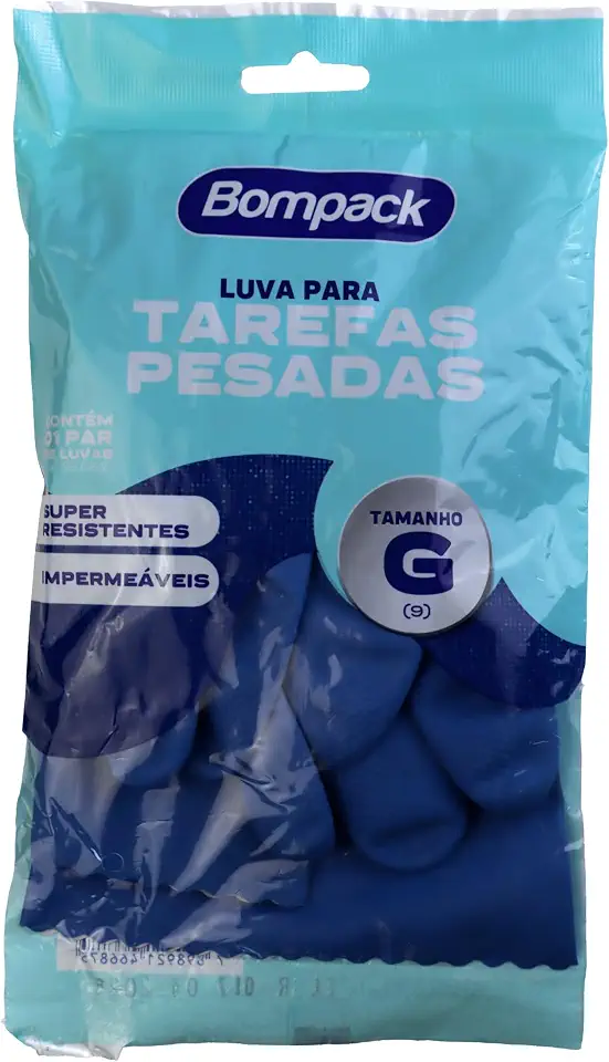 LUVA BOMPACK VERNIZ AZUL G UN
